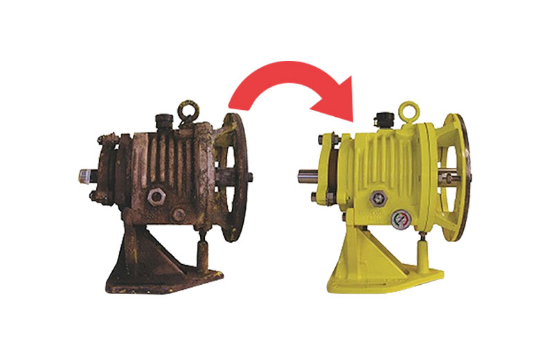 Power end refurbishment before and after